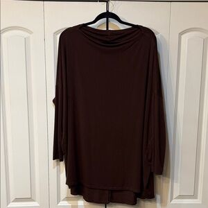 bryn Walker Chocolate Brown Dimitri tunic top